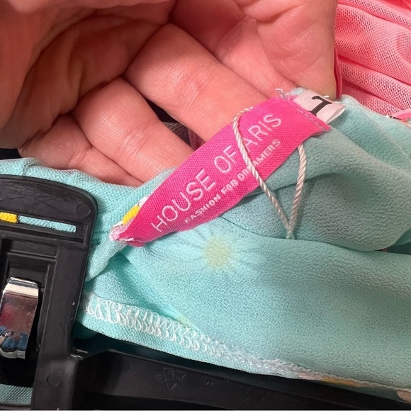 House of Aris Daisy Floral Lace-Up Tube Top - Picture 6 of 6